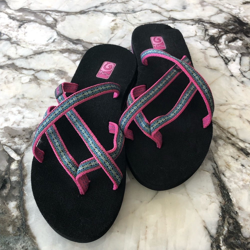 Pink Teva Flip Flops